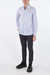 Printed Striped Button-Down Shirt